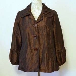 Caribe Copper-Colored Button-Up Jacket Style C661